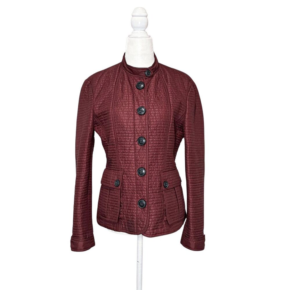 Burberry Brit Tiggsmore Medium Quilted Jacket Women’s Classic Coat Deep Burgundy - Picture 1 of 10